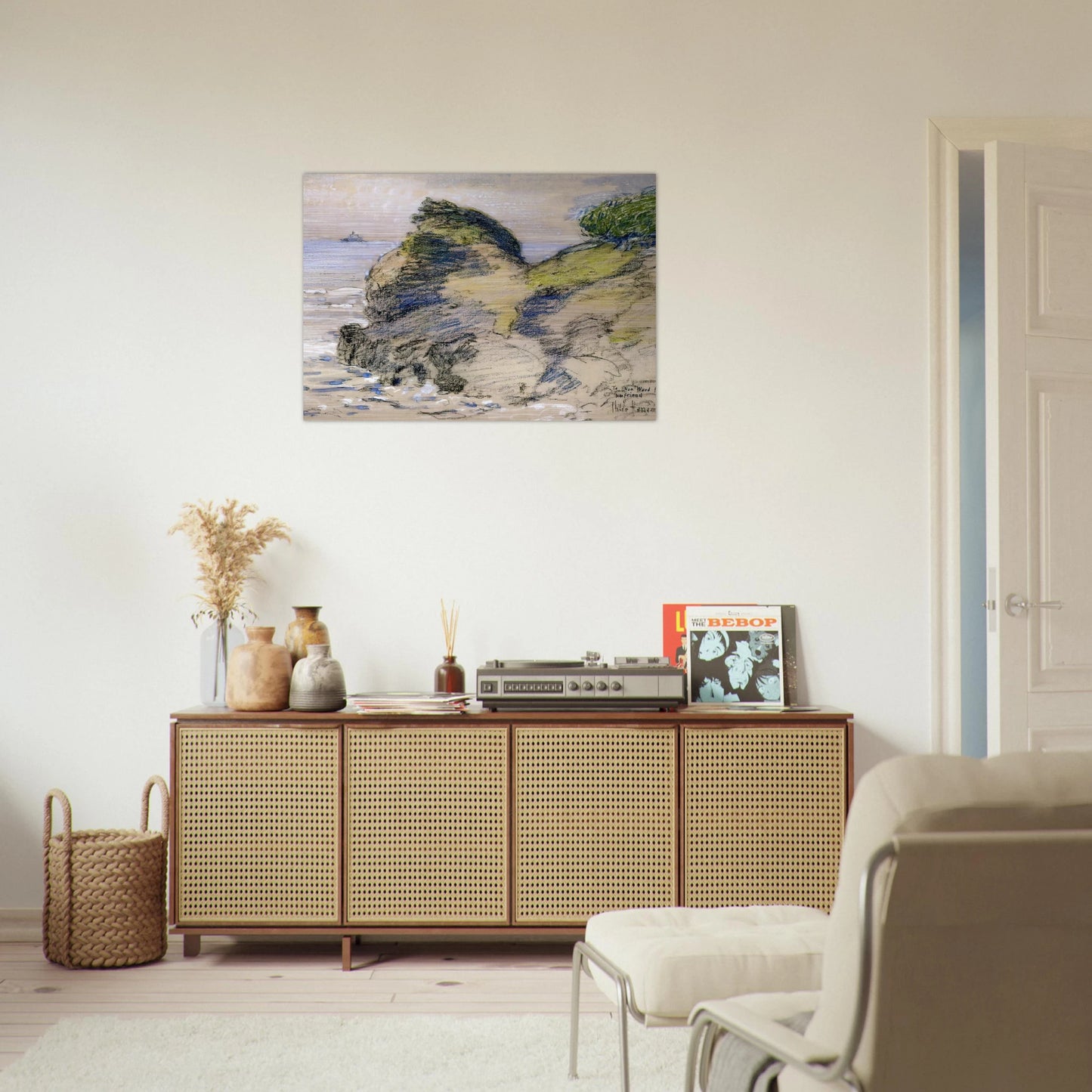 Oregon Coast - Childe Hassam Brushed Aluminum Print - 70x100 cm / 28x40 inches | Childe Hassam Aluminum Print | Childe Hassam Prints