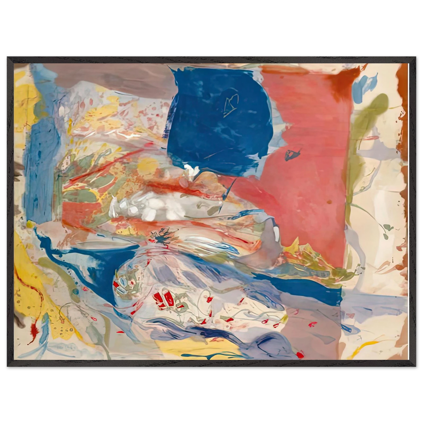 Helen Frankenthaler - Lorelei, 1957- Wall Art - 30x40 cm / 12x16 inches - Premium Wooden Framed Poster With Fine Art Paper-canvas - Wood frame