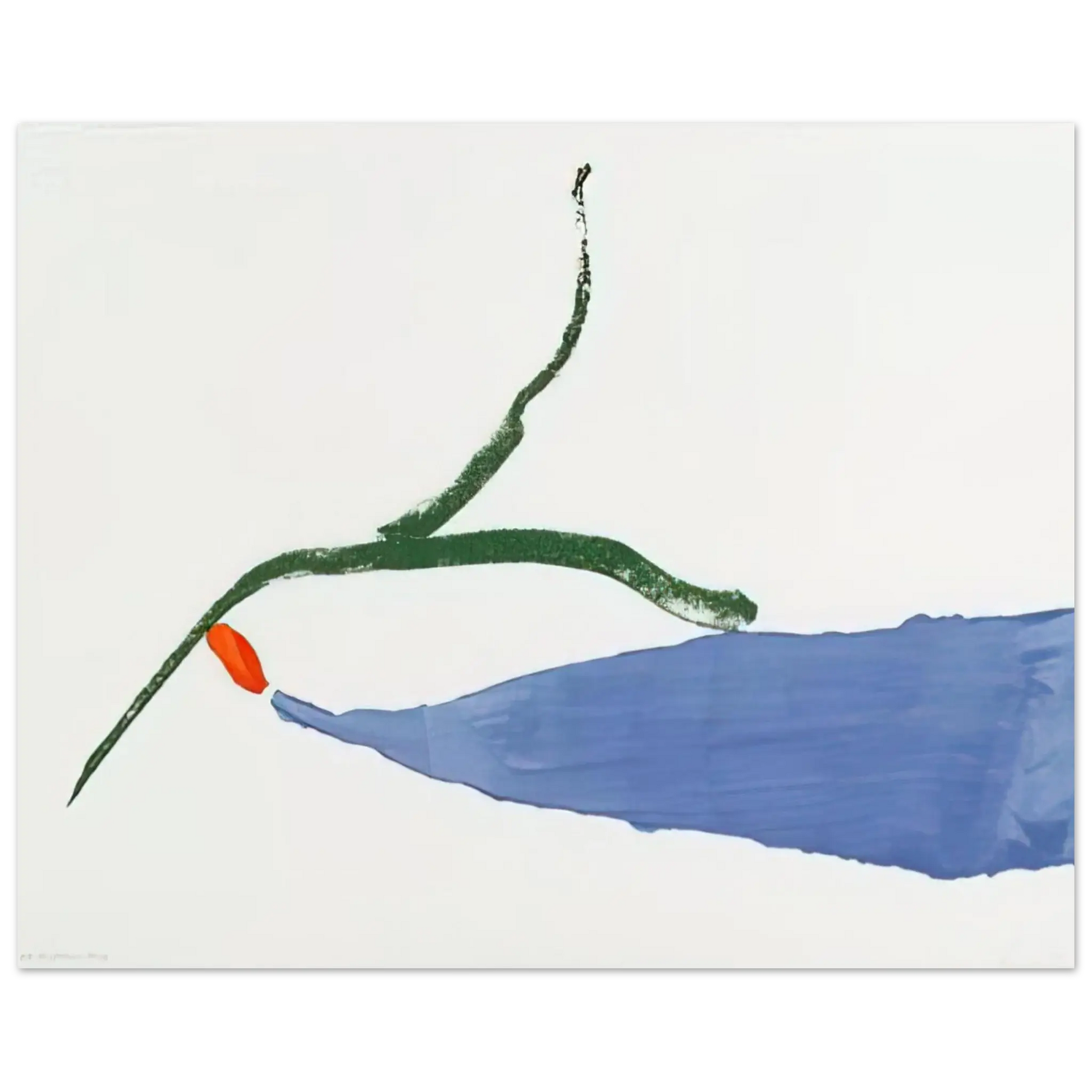 Helen Frankenthaler - A Little Zen - 1970 Wall art - 13x18 cm / 5x7 Inches - Premium Wooden Framed Poster With Fine Art Paper - White frame