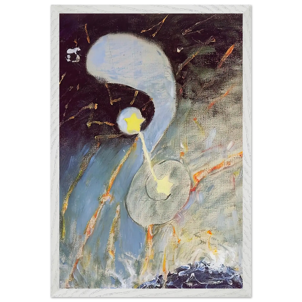 Hilma af Klint - CHAOS NR 2 1906 Wall art - 20x25 cm / 8x10 Inches - Premium Wooden Framed Poster With Fine Art Paper - Black frame