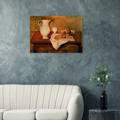 Still life with jug and bread - 1921 - Pablo Picasso Brushed Aluminum Print - 70x100 cm / 28x40 inches | Pablo Picasso Aluminum Print | Pablo Picasso Prints