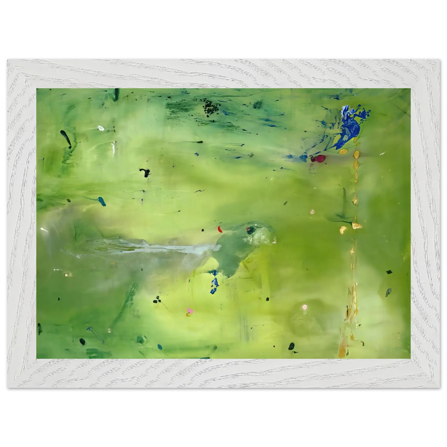 Helen Frankenthaler - A Green Thought in a Green Shade - 1981 Wall art - 30x45 cm / 12x18 Inches - Premium Wooden Framed Poster With Fine Art Paper - Black frame