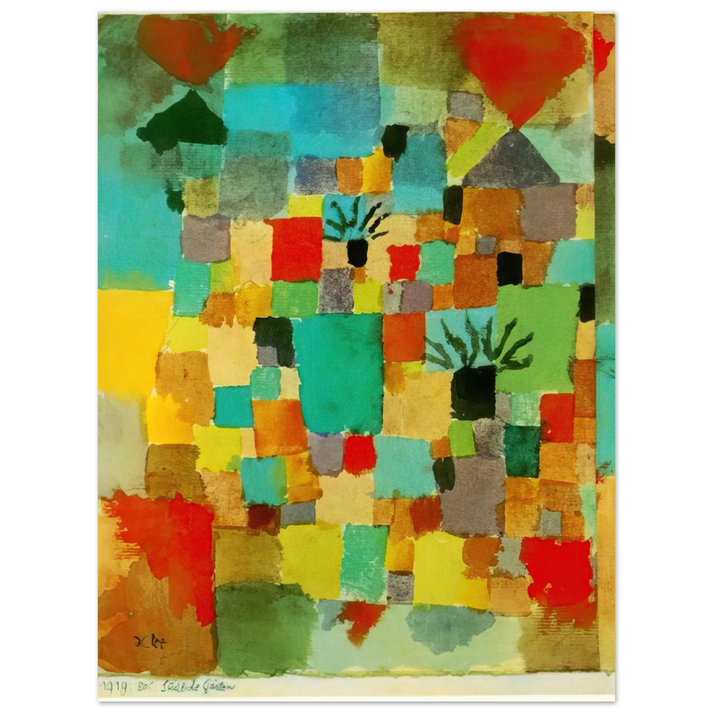 Paul Klee - SOUTHERN TUNISIAN GARDENS 1919  75x100 cm / 30x40inches Fine Art Poster