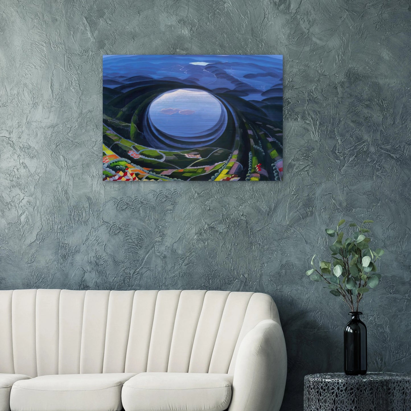 Primavera Umbria - 1923 - Gerardo Dottori Brushed Aluminum Print - 70x100 cm / 28x40 inches | Gerardo Dottori Aluminum Print | Gerardo Dottori Prints