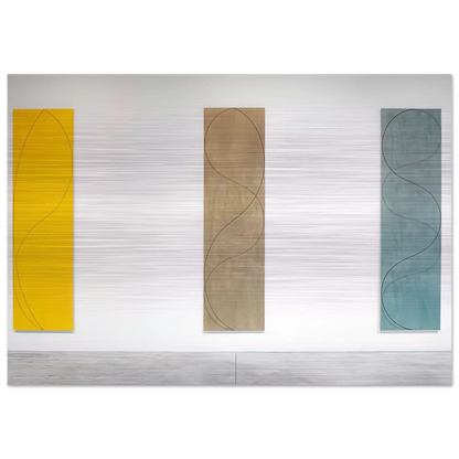 COLUMN PAINTINGS 2004 - Robert Mangold Brushed Aluminum Print - 70x100 cm / 28x40 inches | Robert Mangold Aluminum Print | Robert Mangold Prints