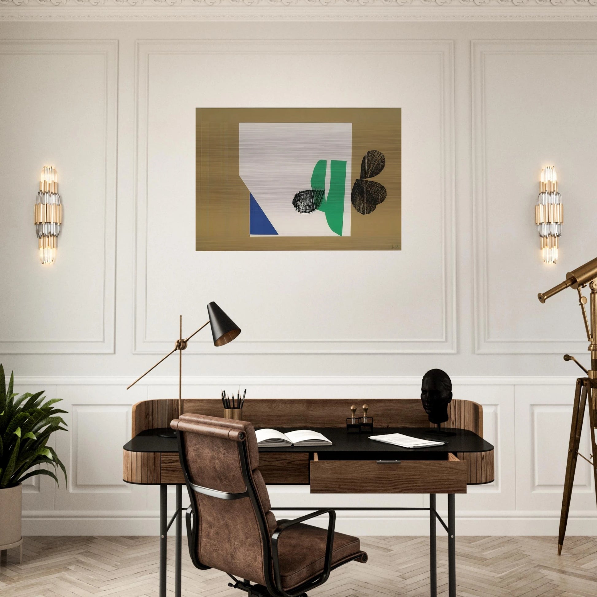 Enter Laughing - 1964 - Howard Hodgkin Brushed Aluminum Print - 70x100 cm / 28x40 inches | Howard Hodgkin Aluminum Print | Howard Hodgkin Prints