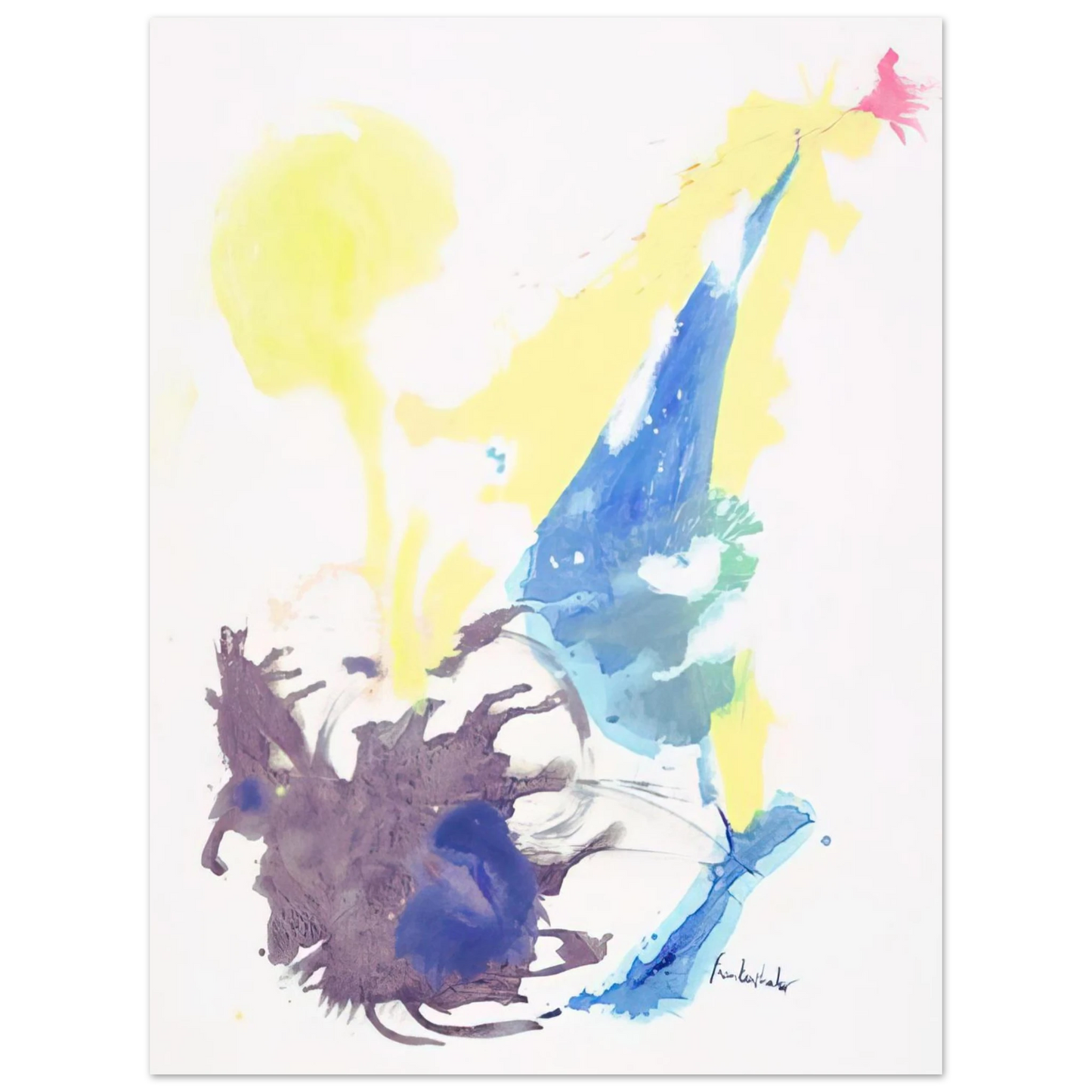 Helen Frankenthaler - Moving Day - 1961 Wall art - 60x80 cm / 24x32 inches - Premium Wooden Framed Poster With Fine Art Paper-canvas - Black frame