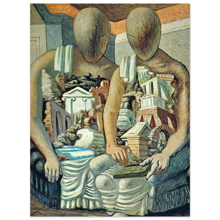 Giorgio de Chirico - THE ARCHAEOLOGISTS 1927  75x100 cm / 30x40inches Fine Art Poster