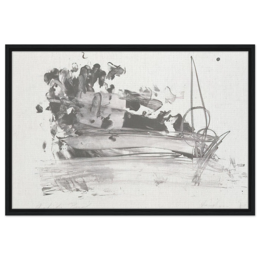 The Hero Leaves His Ship - Grace Hartigan Framed Canvas Print