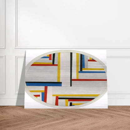Relational painting, Tondo #4 - 1946 - Fritz Glarner Brushed Aluminum Print - 70x100 cm / 28x40 inches | Fritz Glarner Aluminum Print | Fritz Glarner Prints