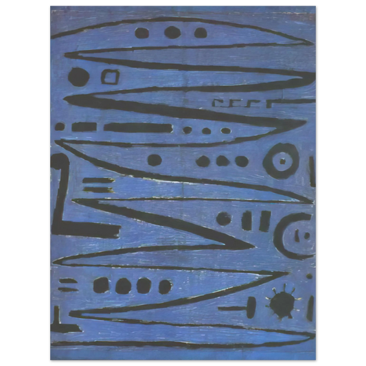 Paul Klee - HEROIC FIDDLING 1938  75x100 cm / 30x40inches Fine Art Poster