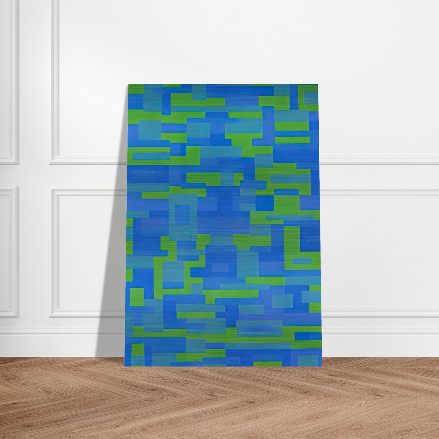 Blue-Green Painting - 1948 - Ad Reinhardt Brushed Aluminum Print - 70x100 cm / 28x40 inches | Ad Reinhardt Aluminum Print | Ad Reinhardt Prints