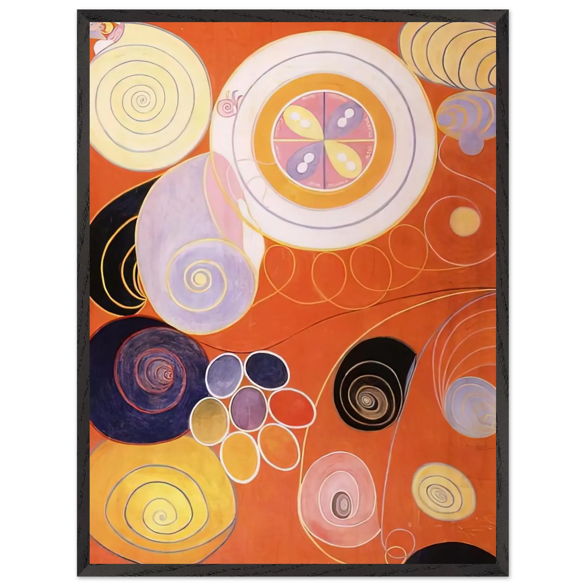 Hilma af Klint - THEY TENS MAINSTAY IV 1907 Wall art - 30x45 cm / 12x18 inches - Premium Wooden Framed Poster With Fine Art Paper - White frame