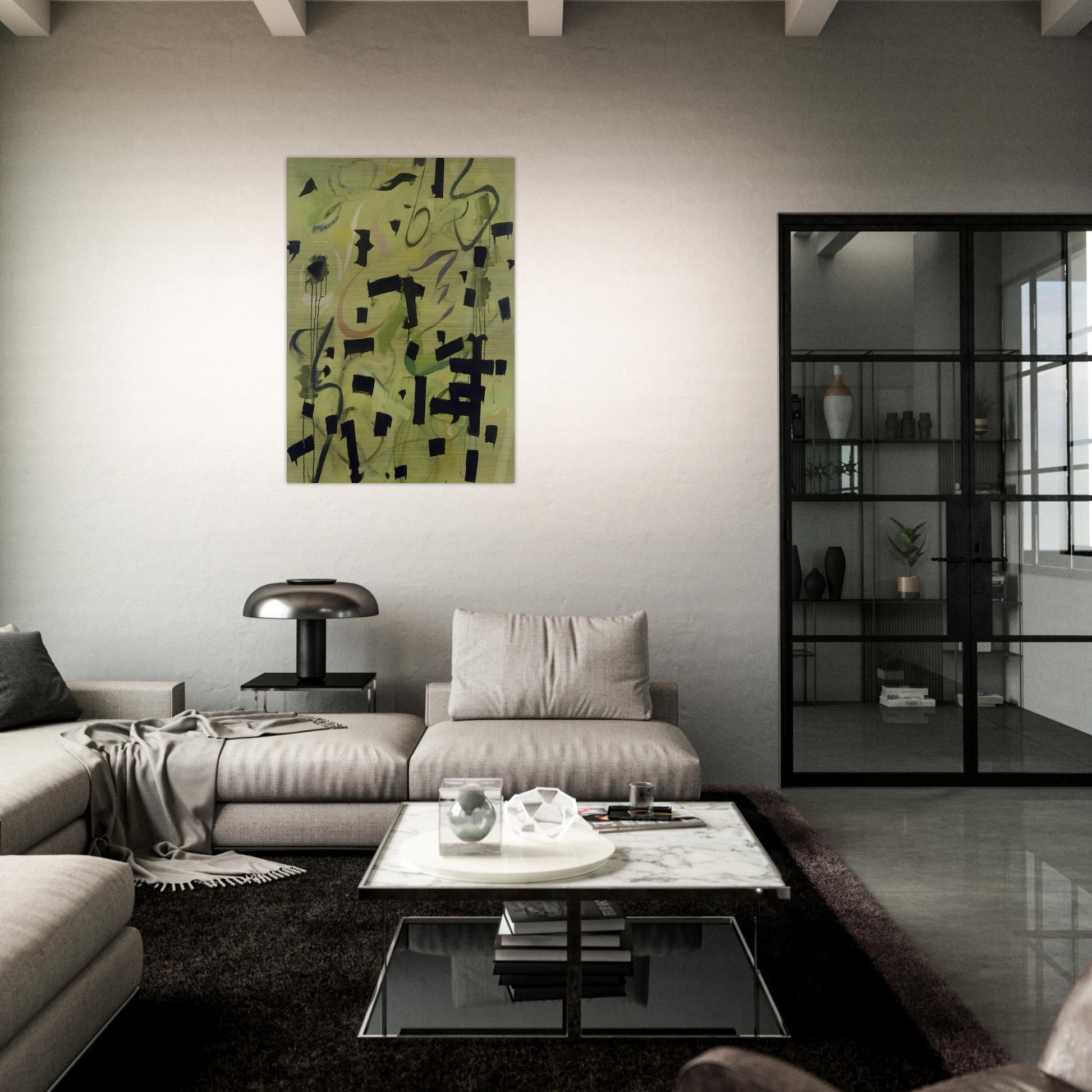 Number 12 - 1949 - Bradley Walker Tomlin Brushed Aluminum Print - 70x100 cm / 28x40 inches | Bradley Walker Tomlin Aluminum Print | Bradley Walker Tomlin Prints