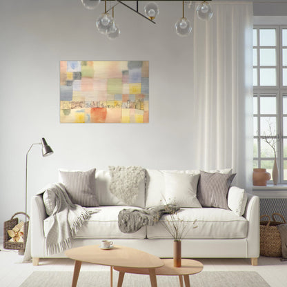 NEUER STADTTEIL IN M 1928 - Paul Klee Brushed Aluminum Print - 70x100 cm / 28x40 inches | Paul Klee Aluminum Print | Paul Klee Prints