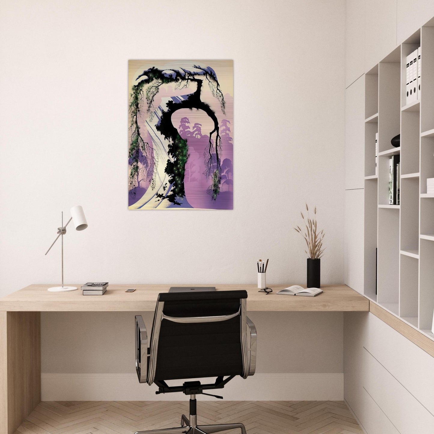 Norway Pine - Eyvind Earle Brushed Aluminum Print - 70x100 cm / 28x40 inches | Eyvind Earle Aluminum Print | Eyvind Earle Prints