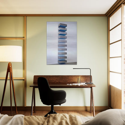 Untitled 77-41 Bernstein - 1977 - Donald Judd Brushed Aluminum Print - 70x100 cm / 28x40 inches | Donald Judd Aluminum Print | Donald Judd Prints