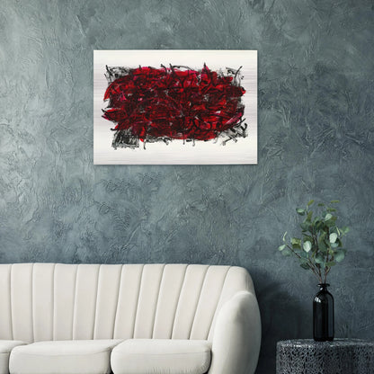 Leaves III 1967 - Jean-Paul Riopelle Brushed Aluminum Print - 70x100 cm / 28x40 inches | Jean-Paul Riopelle Aluminum Print | Jean-Paul Riopelle Prints