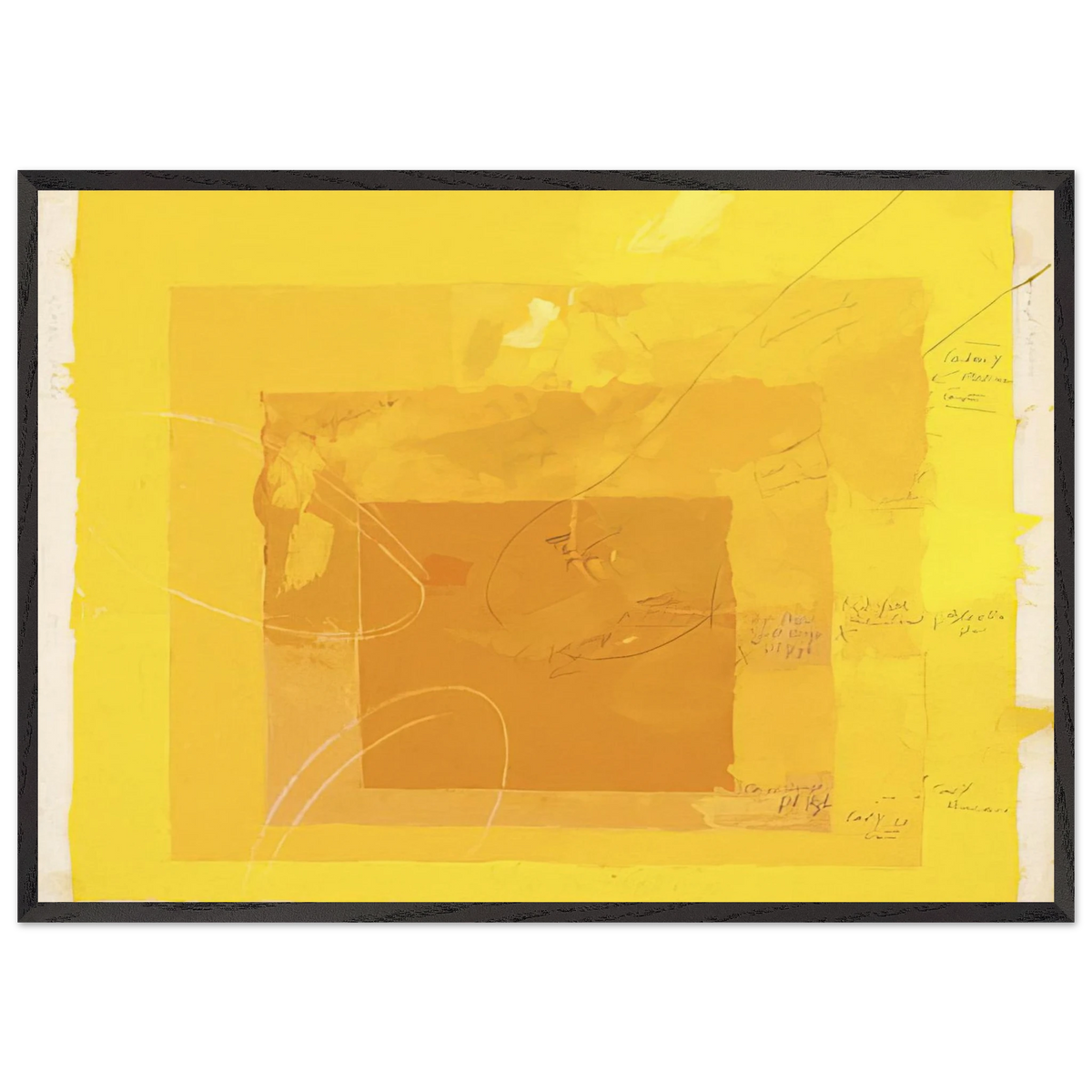 STUDY FOR HOMAGE TO THE SQUARE - Josef Albers 70x100 cm / 28x40 inches Framed Art Print – Black Wooden Frame
