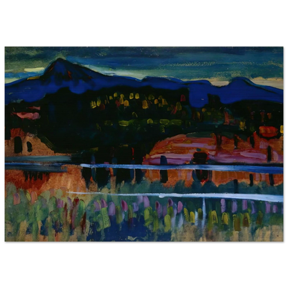 MURNAU AM STAFFELSEE 1908 - Wassily Kandinsky Brushed Aluminum Print - 70x100 cm / 28x40 inches | Wassily Kandinsky Aluminum Print | Wassily Kandinsky Prints