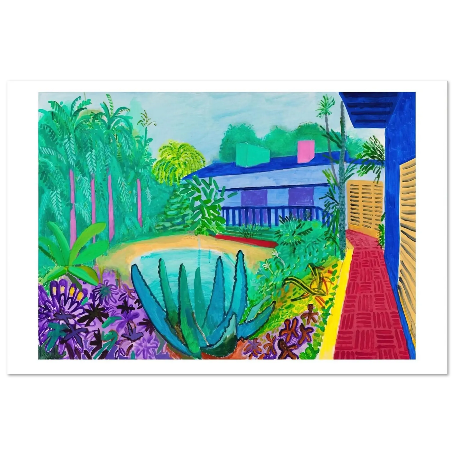 David Hockney - David Hockney Wall art - 30x40 cm / 12x16 Inches - Premium Wooden Framed Poster With Fine Art Paper - Black frame