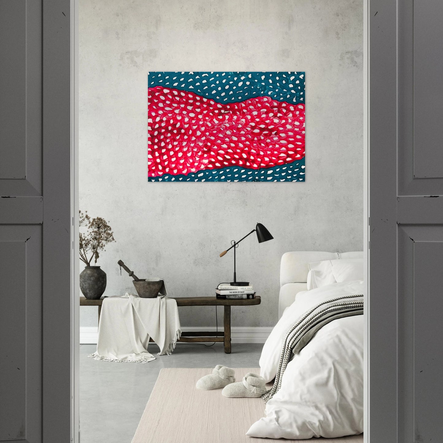 WAVES 1953 - Yayoi Kusama Brushed Aluminum Print - 70x100 cm / 28x40 inches | Yayoi Kusama Aluminum Print | Yayoi Kusama Prints