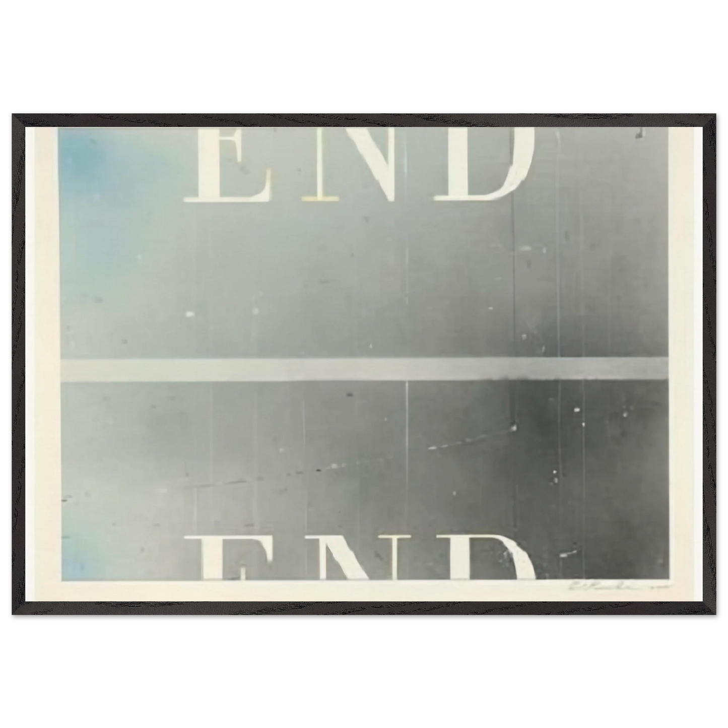 THE END 53 - Edward Ruscha 70x100 cm / 28x40 inches Framed Art Print – Black Wooden Frame