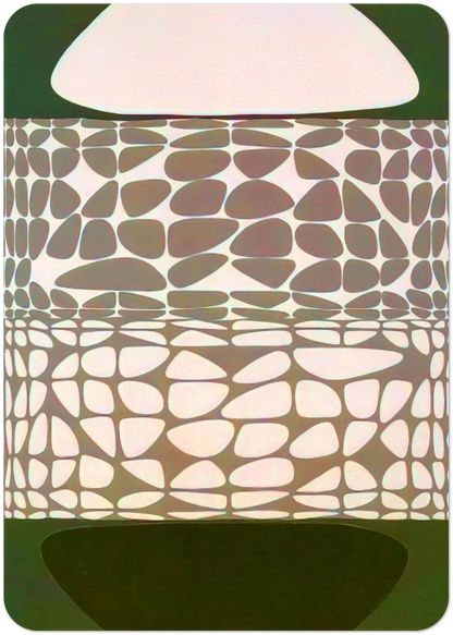 Meandres Belle-Isle - 1951 By Victor Vasarely Pack of 10 Post Cards | Victor Vasarely Post Cards | A6 (10.5 x 14.8 cm) - 4.1 x 5.8 inches