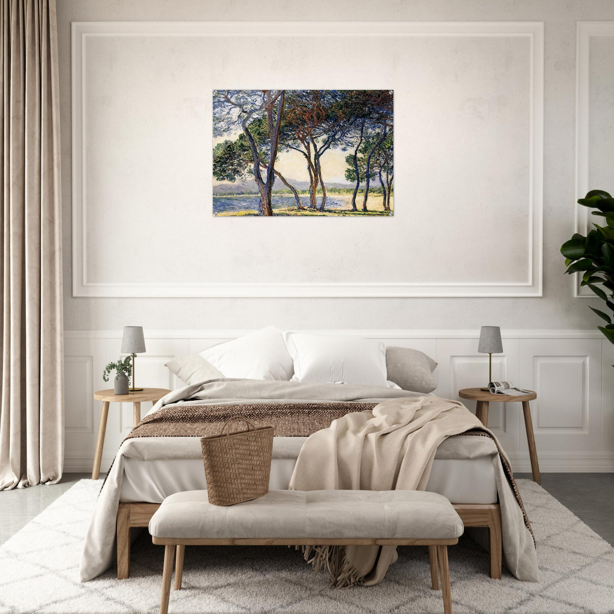 Trees by the Seashore at Antibes - claude monet Acrylic Print - 70x100 cm / 28x40″ inches