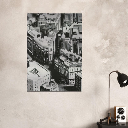 TOWNSCAPE P1 1968 - Gerhard Richter Brushed Aluminum Print - 70x100 cm / 28x40 inches | Gerhard Richter Aluminum Print | Gerhard Richter Prints