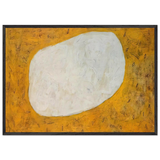 Homage to Dubuffet I - 1952 - Gene Davis 70x100 cm / 28x40 inches Framed Art Print – Black Wooden Frame