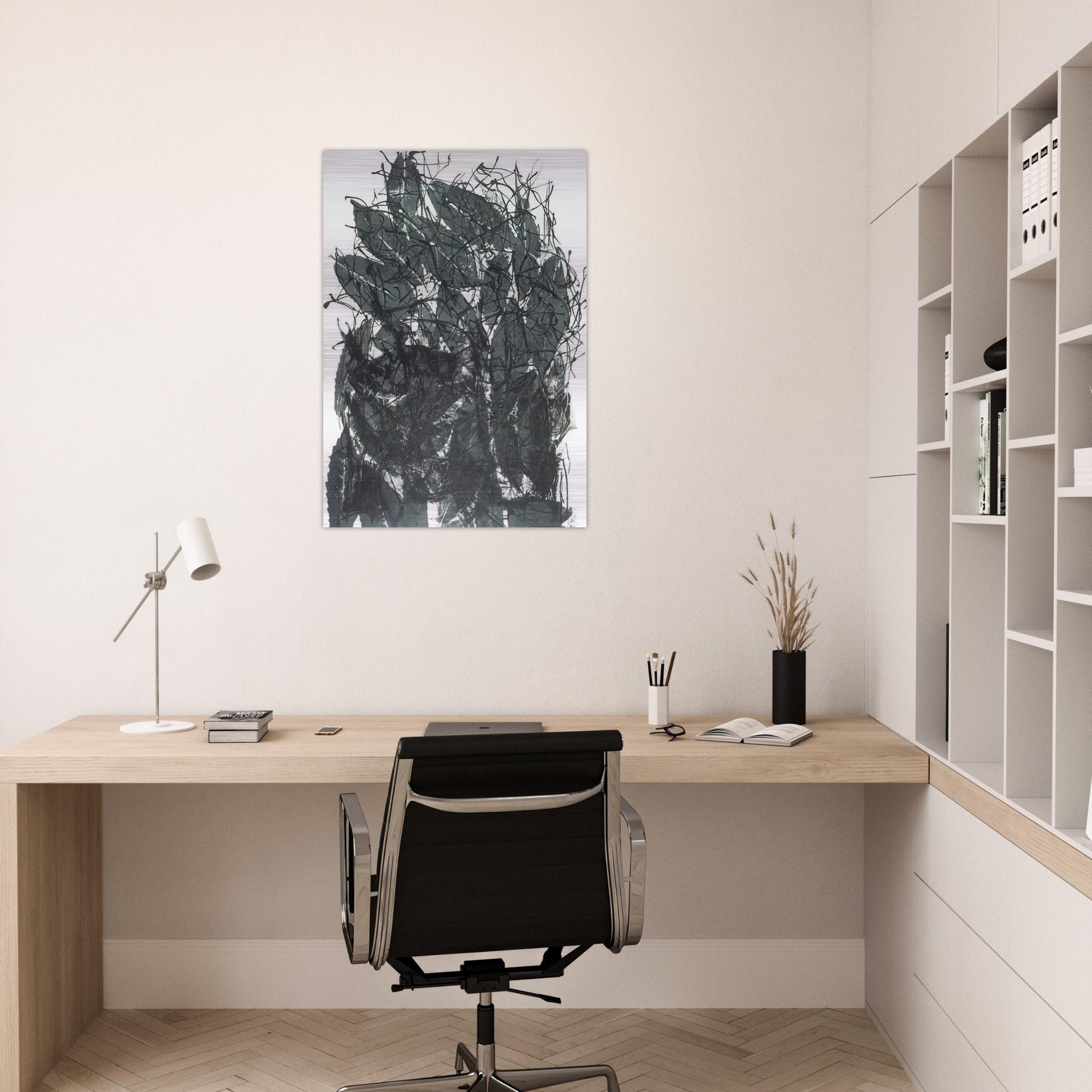 Leaves I - Jean-Paul Riopelle Brushed Aluminum Print - 70x100 cm / 28x40 inches | Jean-Paul Riopelle Aluminum Print | Jean-Paul Riopelle Prints