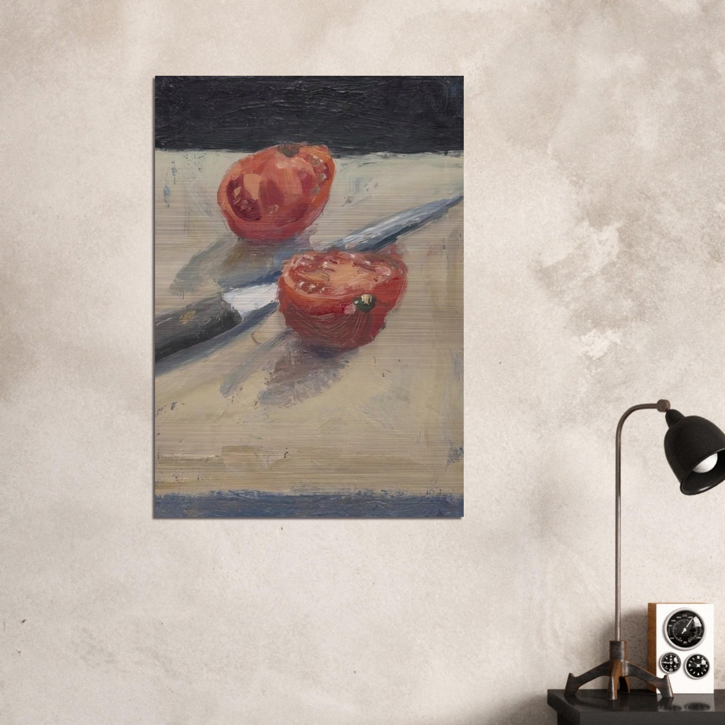 Knife  Tomato I - Richard Diebenkorn Brushed Aluminum Print - 70x100 cm / 28x40 inches | Richard Diebenkorn Aluminum Print | Richard Diebenkorn Prints