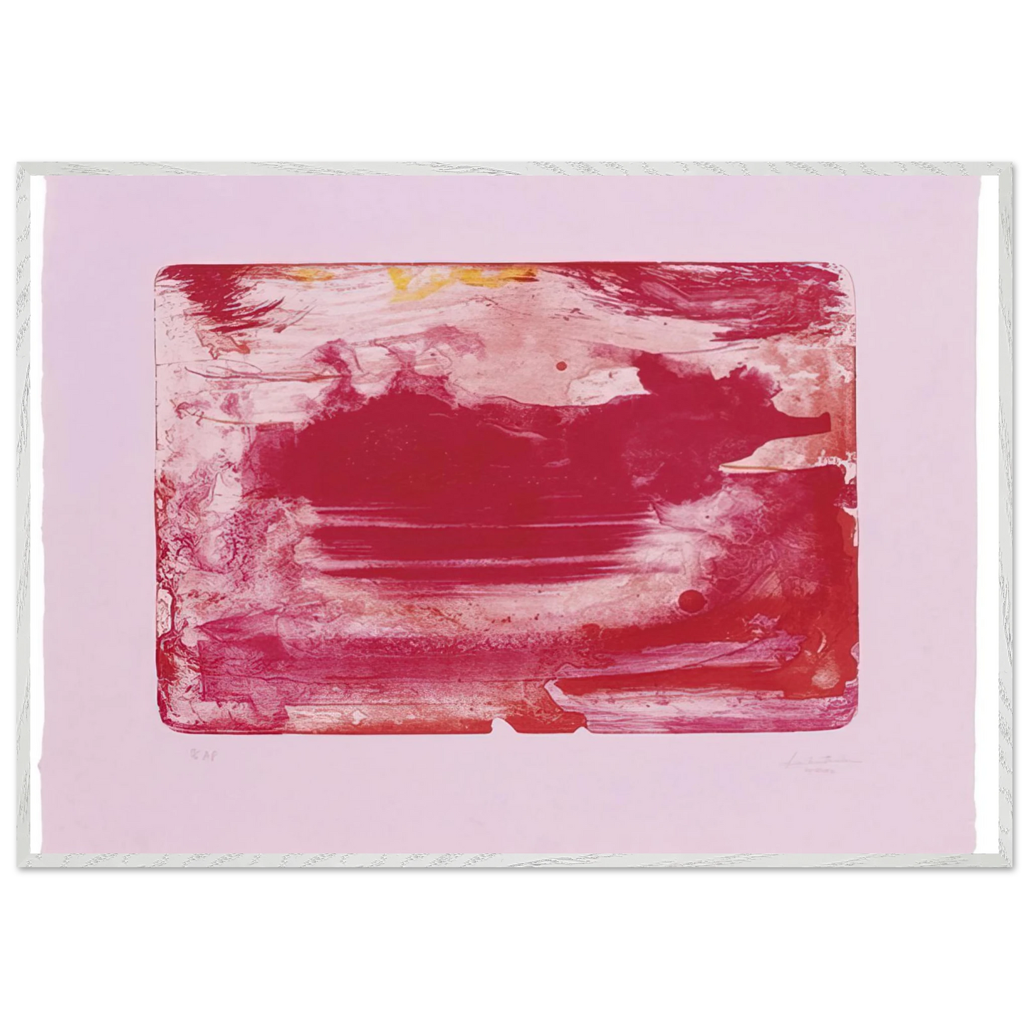 Helen Frankenthaler - The Red Sea - 1982 Wall art - 60x80 cm / 24x32 inches - Premium Wooden Framed Poster With Fine Art Paper-canvas - Wood frame