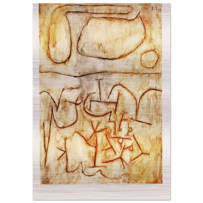 HISTORIC GROUND 1939 - Paul Klee Brushed Aluminum Print - 70x100 cm / 28x40 inches | Paul Klee Aluminum Print | Paul Klee Prints