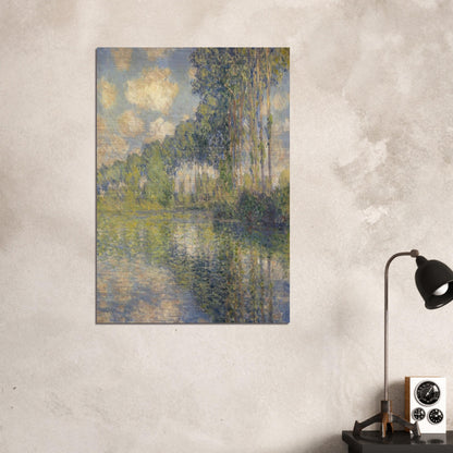 Poplars on the Epte - claude monet Brushed Aluminum Print - 70x100 cm / 28x40 inches | claude monet Aluminum Print | claude monet Prints