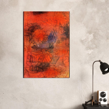 GROYNES 1925 - Paul Klee Brushed Aluminum Print - 70x100 cm / 28x40 inches | Paul Klee Aluminum Print | Paul Klee Prints