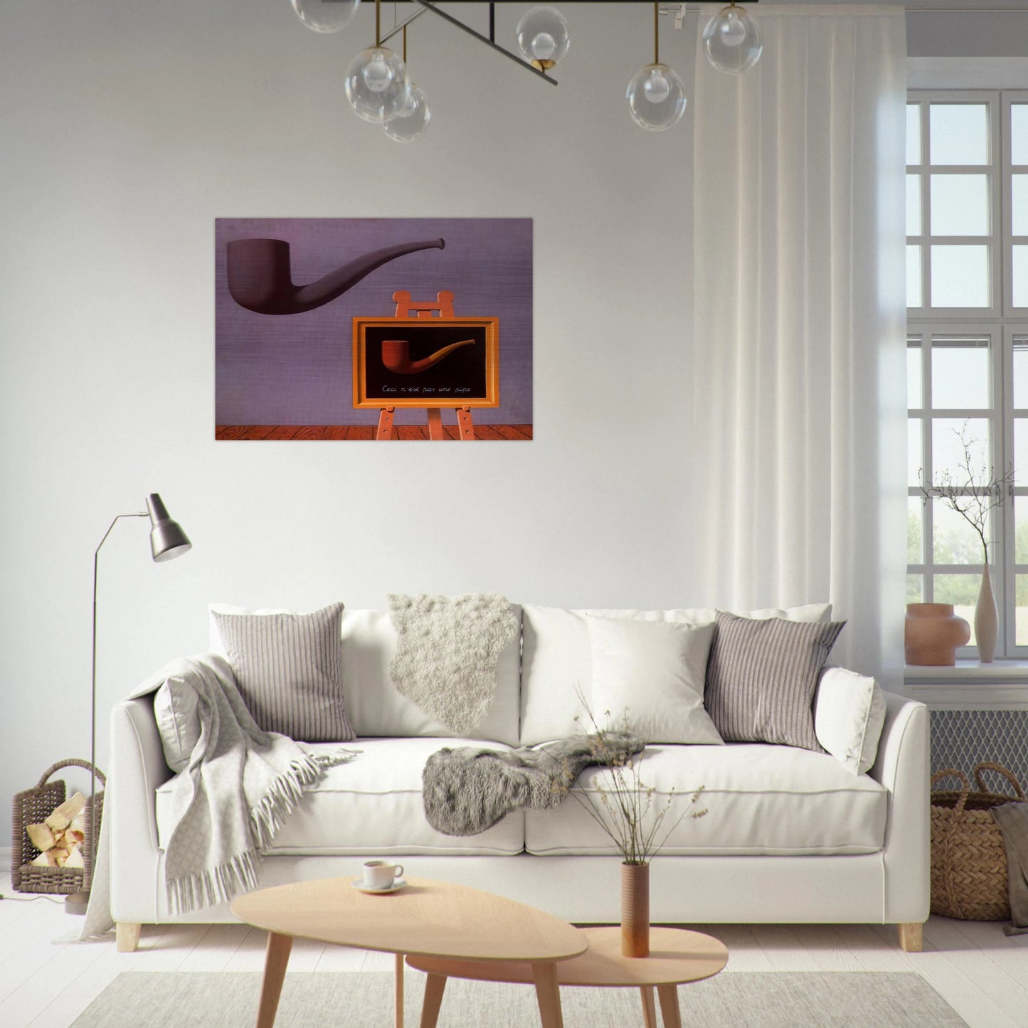 THE TWO MYSTERIES 1966 - Rene Magritte Brushed Aluminum Print - 70x100 cm / 28x40 inches | Rene Magritte Aluminum Print | Rene Magritte Prints