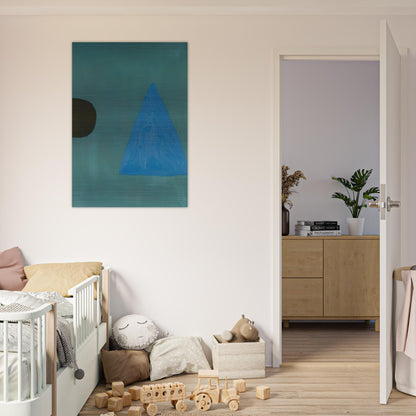 Blue on Blue - 1967 - William Scott Brushed Aluminum Print - 70x100 cm / 28x40 inches | William Scott Aluminum Print | William Scott Prints