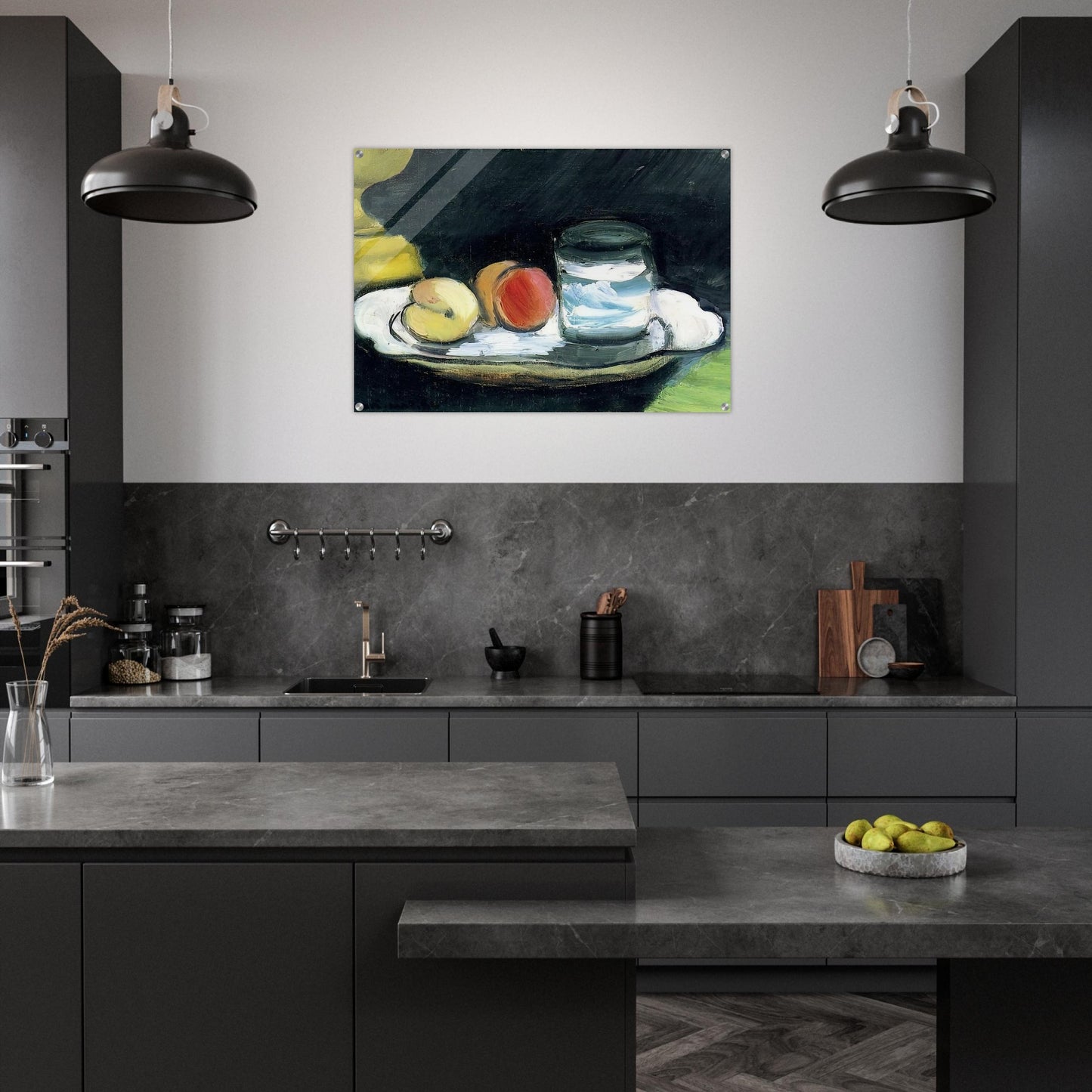 STILL LIFE PEACHES AND GLASS 1916 - Henri Matisse Acrylic Print - 70x100 cm / 28x40″ inches