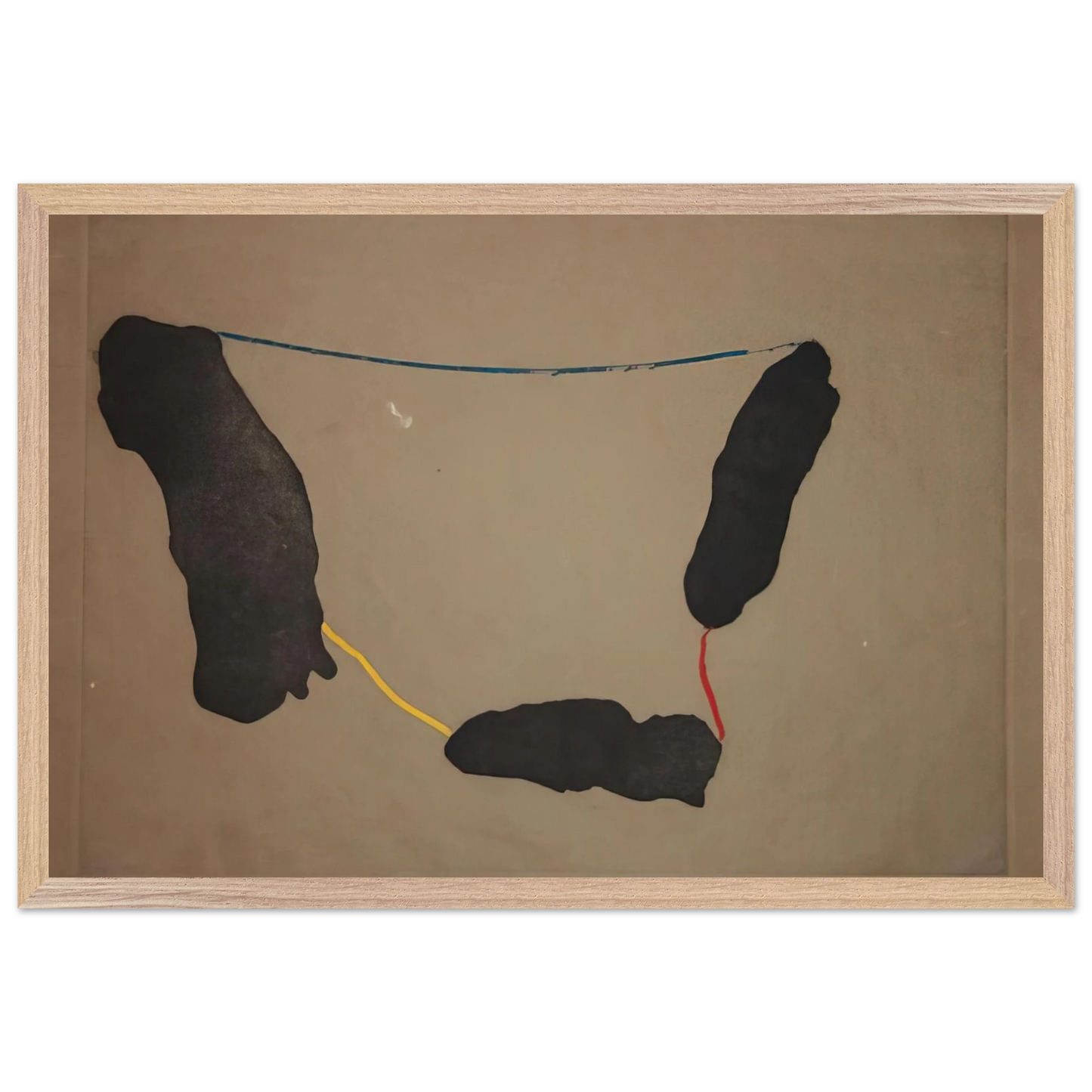 Helen Frankenthaler - Connected By Joy - 1973 Wall art - 70x100 cm / 28x40 inches - Premium Wooden Framed Poster With Fine Art Paper-canvas - Black frame