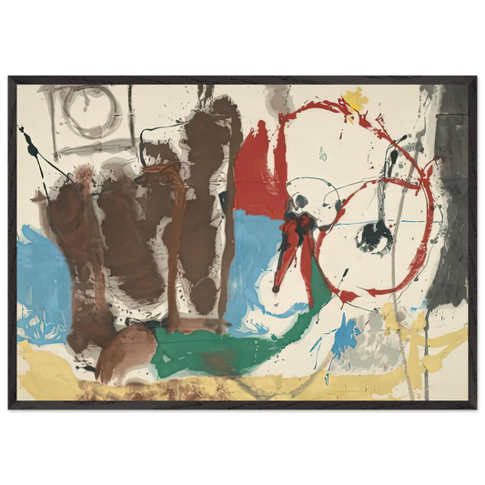 Mother Goose Melody 1959- - Helen Frankenthaler 70x100 cm / 28x40 inches Framed Art Print – Black Wooden Frame