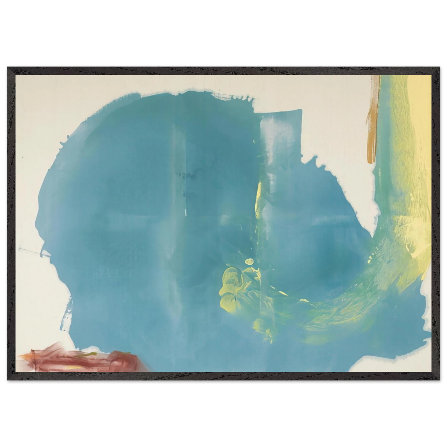 Helen Frankenthaler - Where Necessary - 1977 Wall art - 13x18 cm / 5x7 inches - Premium Wooden Framed Poster With Fine Art Paper-canvas - White frame