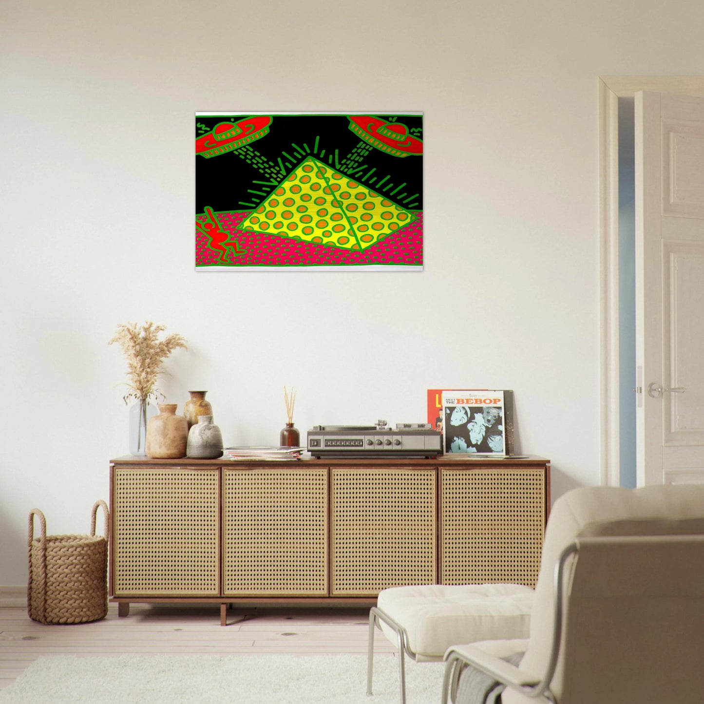 UNTITLED 1983 3 - Keith Haring Brushed Aluminum Print - 70x100 cm / 28x40 inches | Keith Haring Aluminum Print | Keith Haring Prints