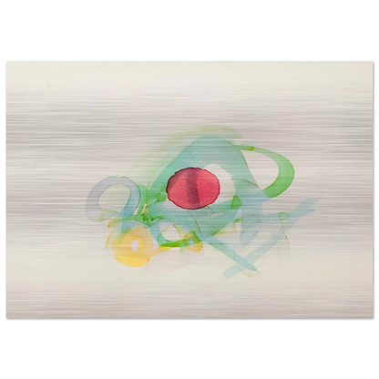 UNTITLED RED GREEN YELLOW AND BLUE - Luis Feito Brushed Aluminum Print - 70x100 cm / 28x40 inches | Luis Feito Aluminum Print | Luis Feito Prints