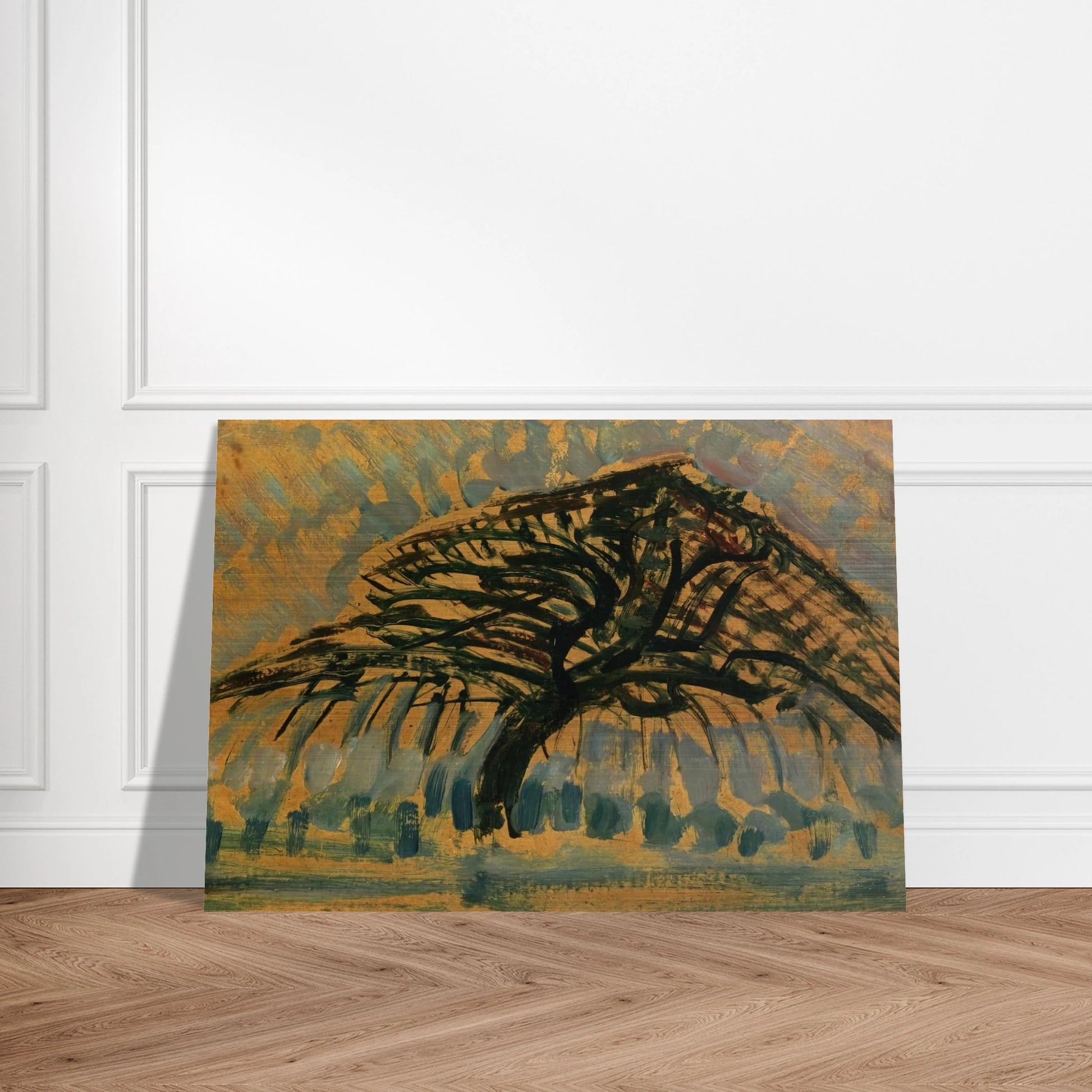 Study for Blue Apple Tree Series - Piet Mondrian Brushed Aluminum Print - 70x100 cm / 28x40 inches | Piet Mondrian Aluminum Print | Piet Mondrian Prints
