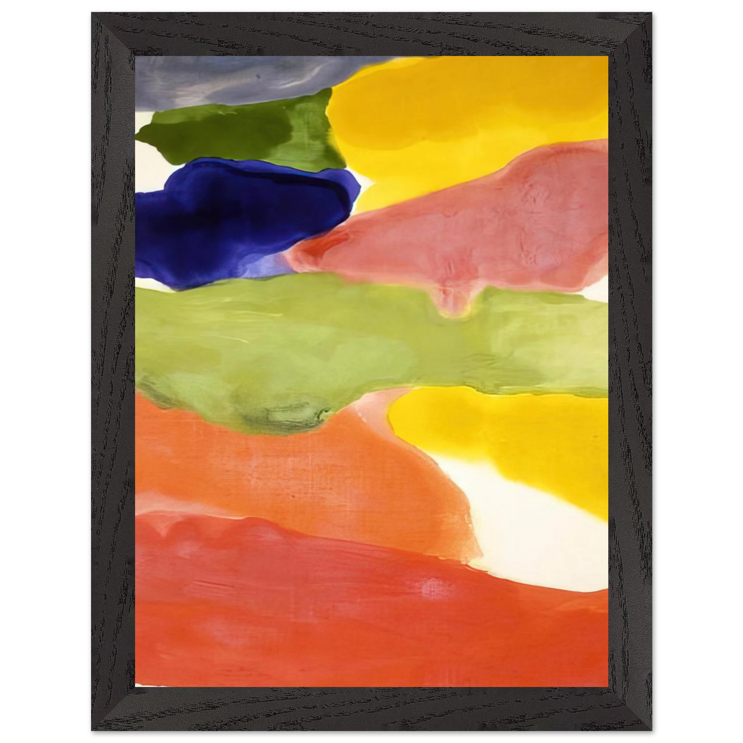 Helen Frankenthaler - Tutti-Fruitti - 1966 Wall art - 27x35 cm / 11x14 inches - Premium Wooden Framed Poster With Fine Art Paper-canvas - Black frame