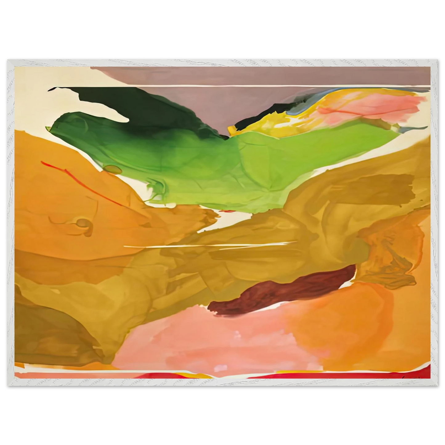 Helen Frankenthaler - Nature Abhors a Vacuum, 1973- Wall Art - 21x29.7 cm / 8x12" - Premium Wooden Framed Poster With Fine Art Paper-canvas - Black frame