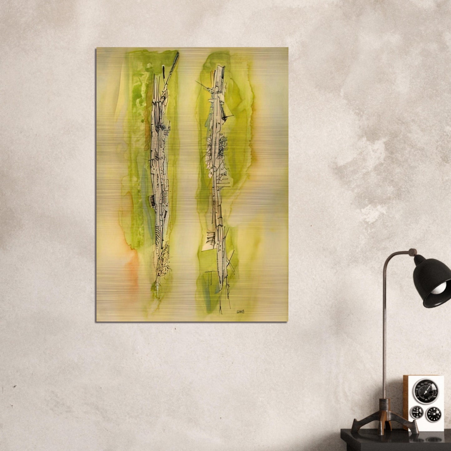 Untitled - 1940 - Wols Brushed Aluminum Print - 70x100 cm / 28x40 inches | Wols Aluminum Print | Wols Prints