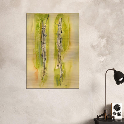 Untitled - 1940 - Wols Brushed Aluminum Print - 70x100 cm / 28x40 inches | Wols Aluminum Print | Wols Prints